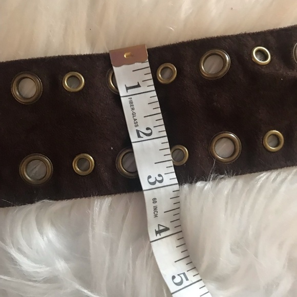 Boho suede fabric wide belt - Picture 5 of 6